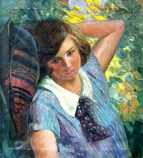 Carl Krafft, Portrait of a Woman with Brown Hair
Oil on Board